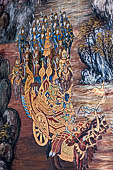 Detail from a mural painting with a 'Ramakien' motif - Thai version of the Indian Ramayana - from the temple complex of the Emerald Buddha, Bangkok (late 18th century) 